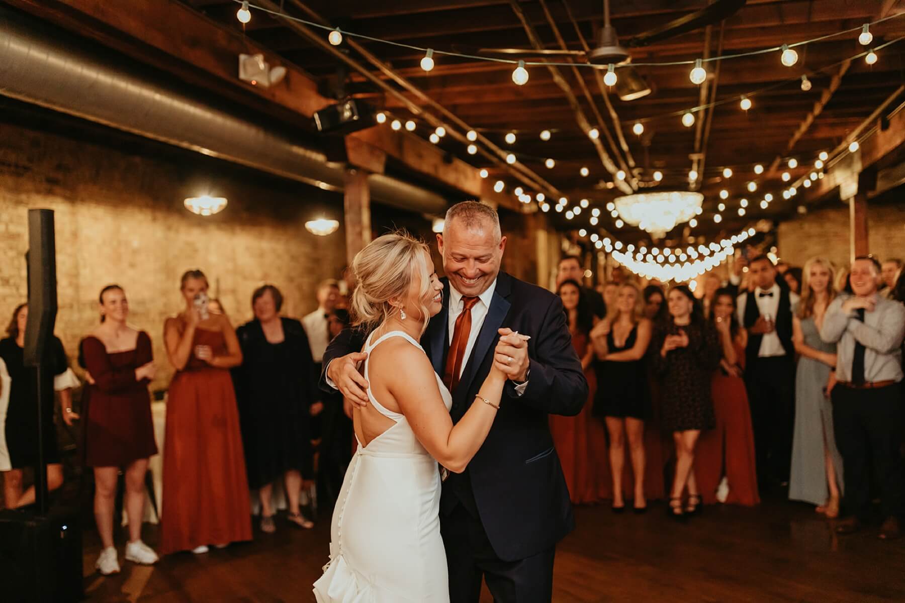 Bride dancing with dad